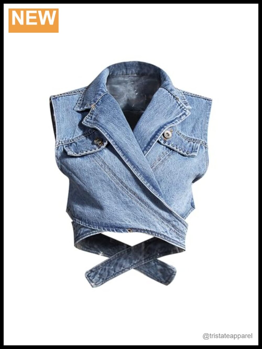 2 Piece Outfit Cotton Button Down Long Sleeve Shirt with Denim Vest Set